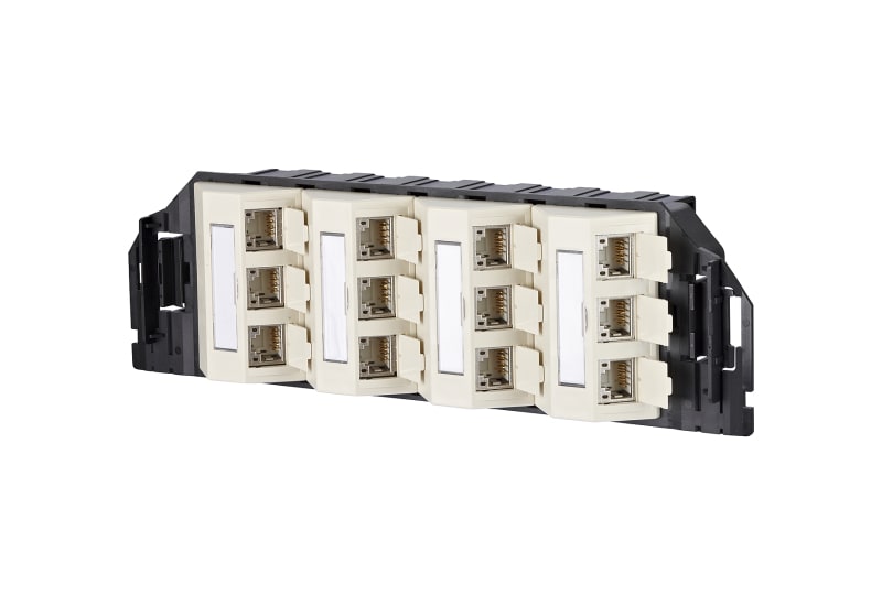 METZ CONNECT - C6Amodul 12 Port 180°M GB3perlweiß RAL1013