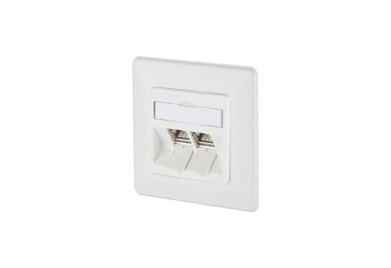 METZ CONNECT - C6Amodul 2 Port 270°M UPreinweiß RAL9010