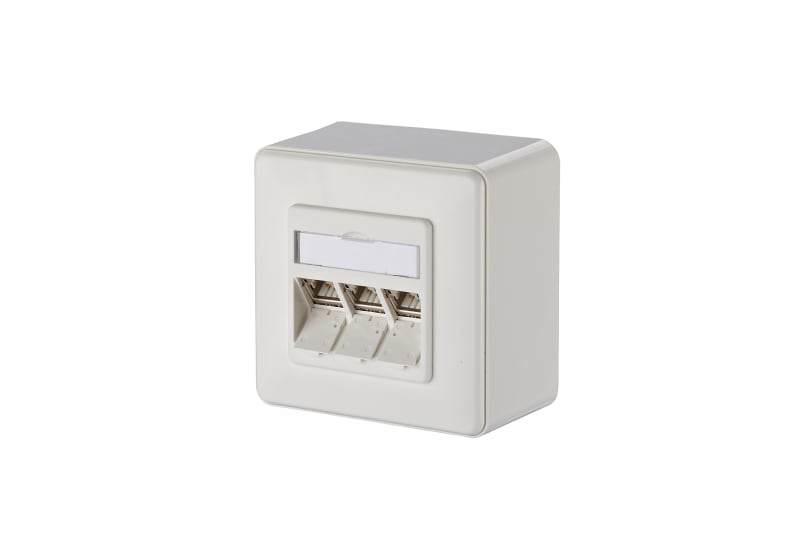 METZ CONNECT - C6Amodul 3 Port 270°M APreinweiß RAL9010