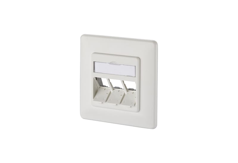 METZ CONNECT - Keystone Anschlussdose UP 3 Port reinweiß RAL9010 unbest
