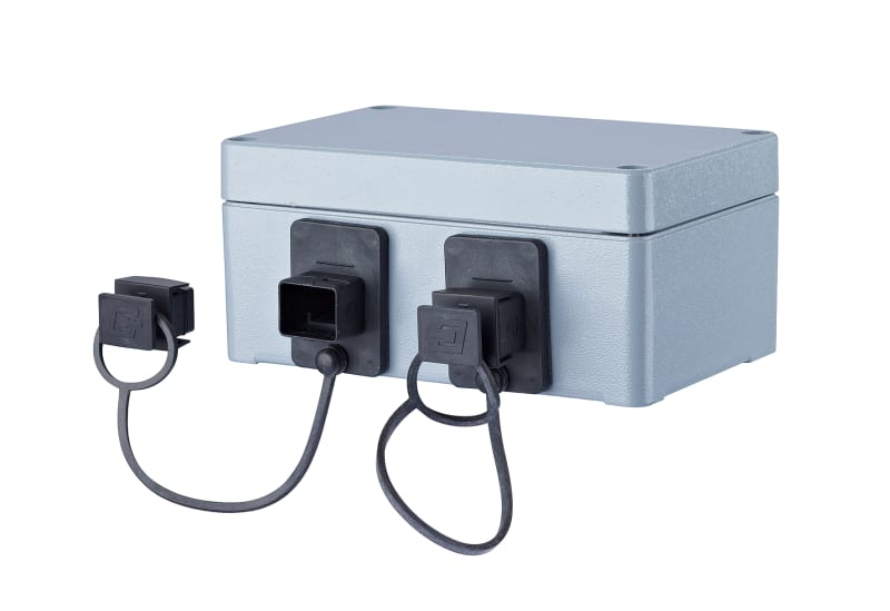 METZ CONNECT - E-DAT Industry IP67 V4 2 Port metal outlet
