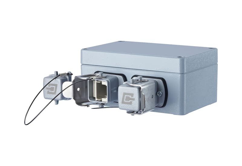 METZ CONNECT - E-DAT Industry IP67 V5 2 Port metal outlet