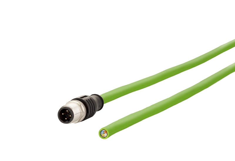 METZ CONNECT - Anschlussleitung M12 Stecker 4-polig D-kodiert 10,0 m