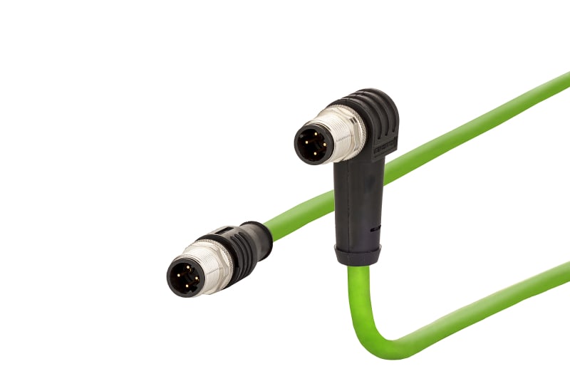 METZ CONNECT - Verbindungsleitung M12 S-M12 S 4-pol D-kodiert gew-ger 1,0 m