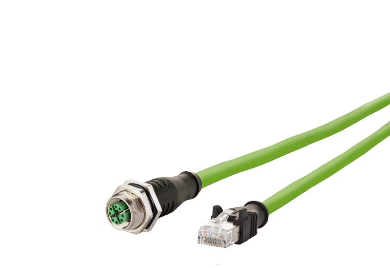 METZ CONNECT - Verbindungsleit. M12 B-RJ45 S 8-pol X-kodiert ger-ger 5,0 m