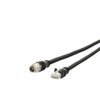 METZ CONNECT - Verbindungsleitung M12 schwarz4-polig X-kodiert 1,0 m