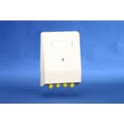 METZ CONNECT - OpDAT 4 UP 4xST MM bestückt reinweiss, 4Kupp/metall/Ph-Br