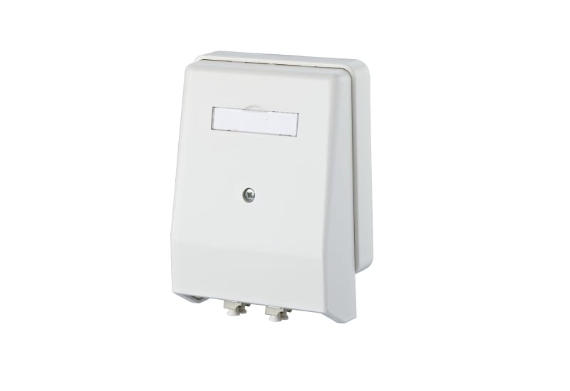 METZ CONNECT - OpDAT 4 AP 2xLC-D MM bestückt reinweiss, 2Kupp/beige/Ph-Br
