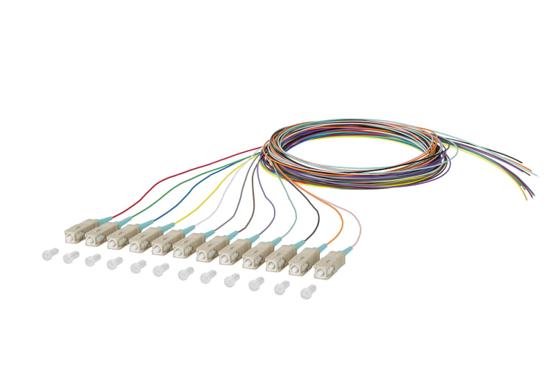METZ CONNECT - OpDAT Pigtail SC-PC OM3 0,9 mm 12 Farben 2,0 m