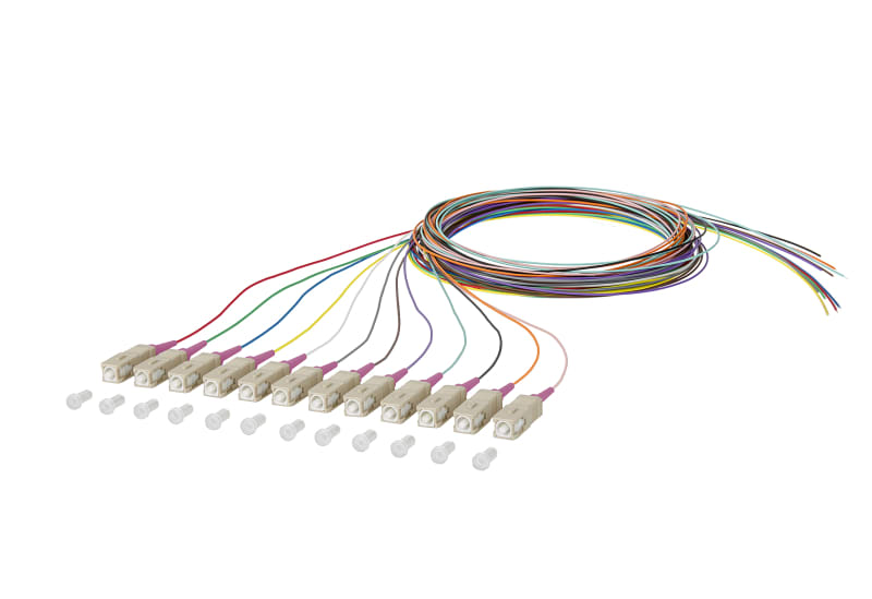 METZ CONNECT - OpDAT Pigtail SC-PC OM4 0,9 mm 12 Farben 2,0 m