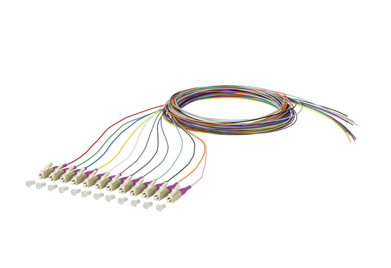METZ CONNECT - OpDAT Pigtail LC-PC OM4 0,9 mm 12 Farben 2,0 m