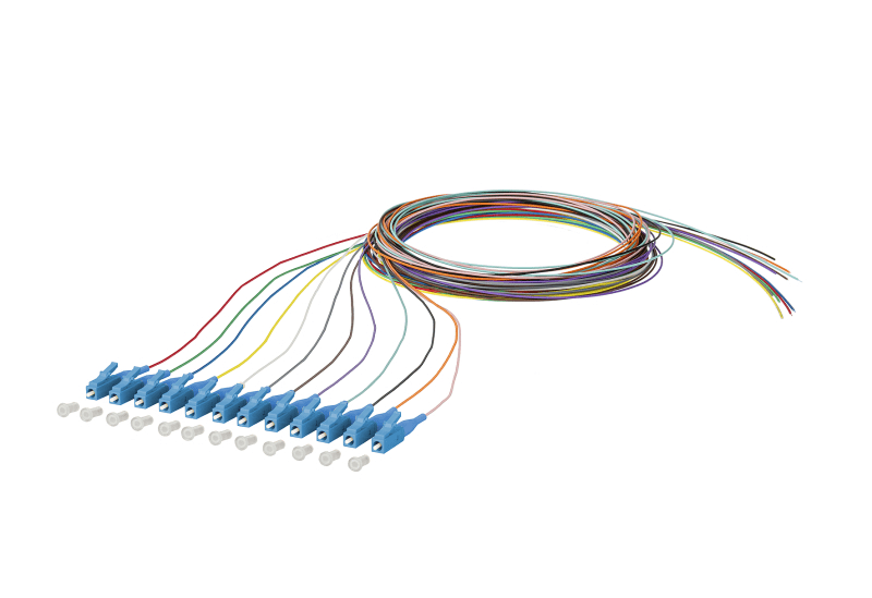 METZ CONNECT - OpDAT Pigtail LC-UPC OS2 0,9 mm 12 Farben 2,0 m