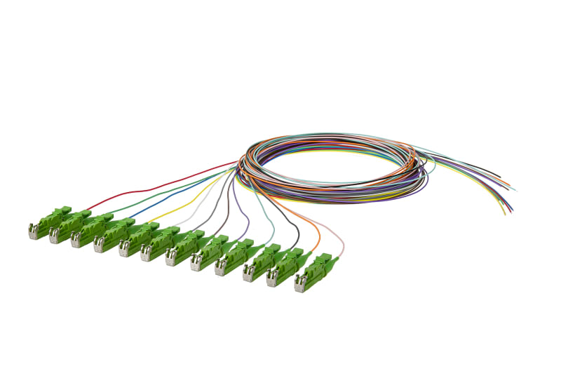 METZ CONNECT - OpDAT Pigtail E2000-APC OS20,9 mm12 Farben 2,0 m