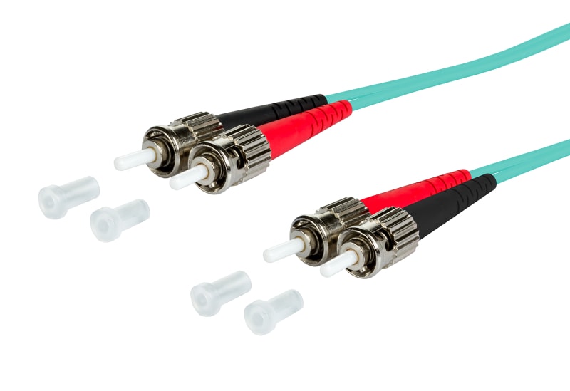 METZ CONNECT - OpDAT PK 2xST/2xST G50/125 OM3 BR 2x2,0 mm aqua 1,0 m