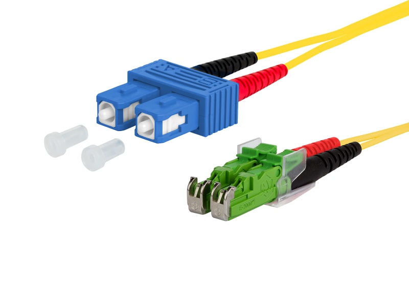 METZ CONNECT - OpDAT PK SC-D/E2000-D APC E9/ 125 OS2 BR 2x2,0 mm gelb 1,0 m