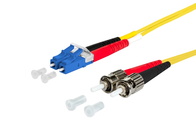 METZ CONNECT - OpDAT PK LC-D/2xST E9/125 OS2 BR 2x2,0 mm gelb 1,0 m