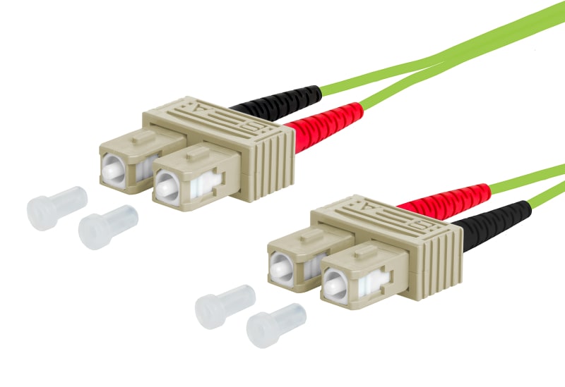 METZ CONNECT - OpDAT PK SC-D/SC-D G50/125 OM5 BR 2x2,0 mm lindgrün 1,0 m