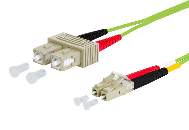METZ CONNECT - OpDAT PK SC-D/LC-D G50/125 OM5 BR 2x2,0 mm lindgrün 1m