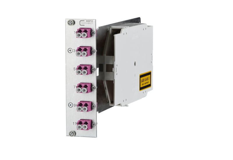 METZ CONNECT - OpDAT CM 6xLC-D OM4 VIK 3HE/7TE, 6 Kup/viol/Ker