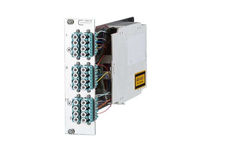 METZ CONNECT - OpDAT CM 3HE/7TE 6xLC-Q OM3 24 Pigt/6 Kup/aqua/Keramik