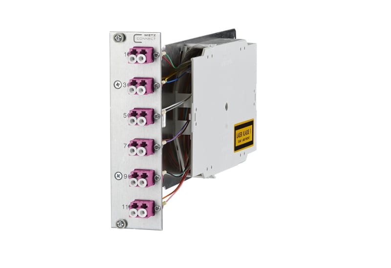 METZ CONNECT - OpDAT CM 3HE/7TE 6xLC-D OM4 12 Pigt/6 Kup/viol/Keramik