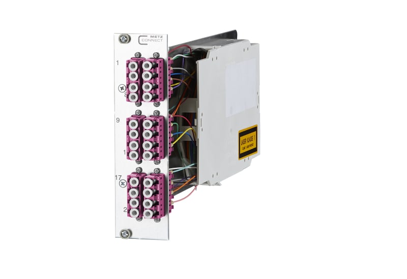METZ CONNECT - OpDAT CM 3HE/7TE 6xLC-Q OM4 24 Pigt/6 Kup/viol/Keramik