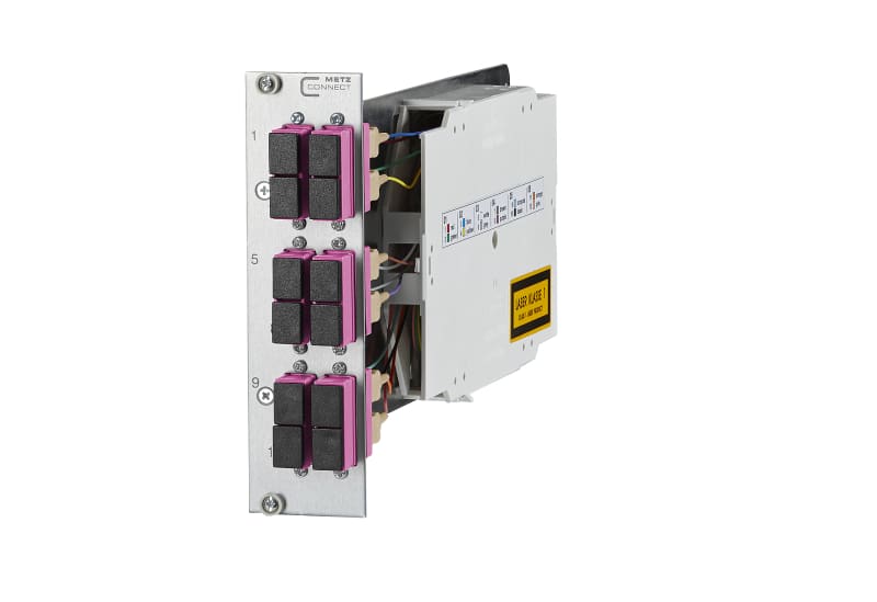 METZ CONNECT - OpDAT CM 3HE/7TE 6xSC-D OM4 12 Pigt/6 Kup/viol/Keramik