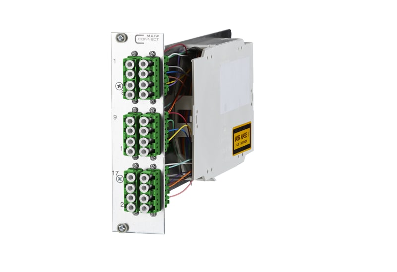 METZ CONNECT - OpDAT CM 3HE/7TE 6xLC-QAPC OS2 24 Pigt/6 Kup/grün/Keramik