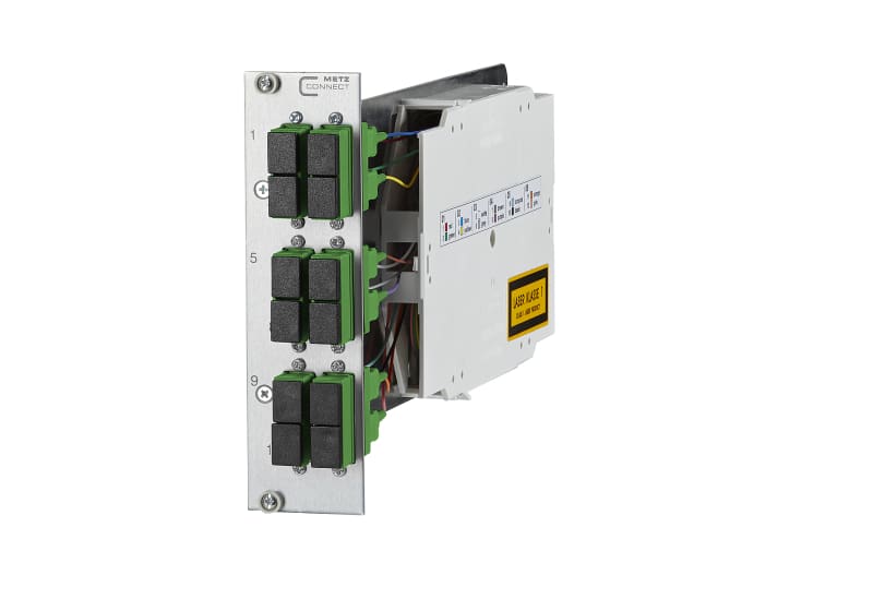 METZ CONNECT - OpDAT CM 3HE/7TE 6xSC-DAPC OS2 12 Pigt/6 Kup/grün/Keramik