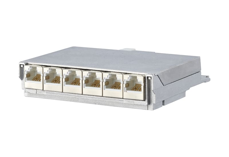METZ CONNECT - E-DAT C6 6X8 Modul Cat.6 Einbau in Modulträger