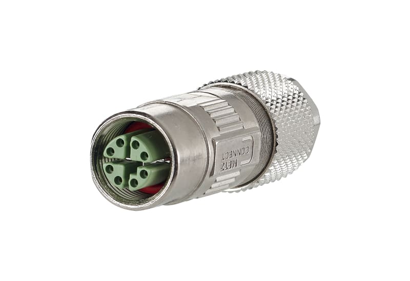 METZ CONNECT - M12 Buchse IP67 geradegeschirmt, X-kodiert, Cat. 6A