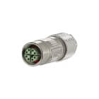 METZ CONNECT - M12 Buchse IP67 geradegeschirmt, X-kodiert, Cat. 6A