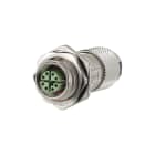 METZ CONNECT - M12 Buchse IP67 gerade Flanschgeschirmt, X-kodiert, Cat. 6A