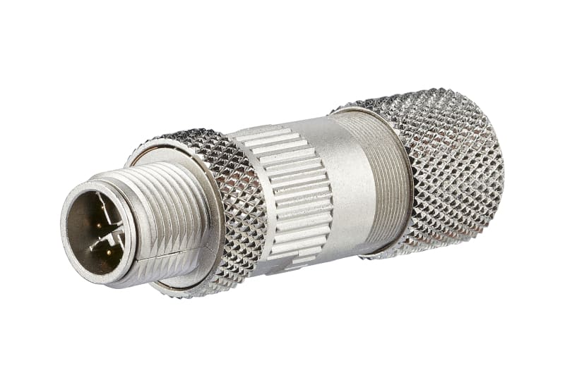METZ CONNECT - M12 Stecker IP67 gerade Cat.6Ageschirmt, X-kodiert Metz Logo