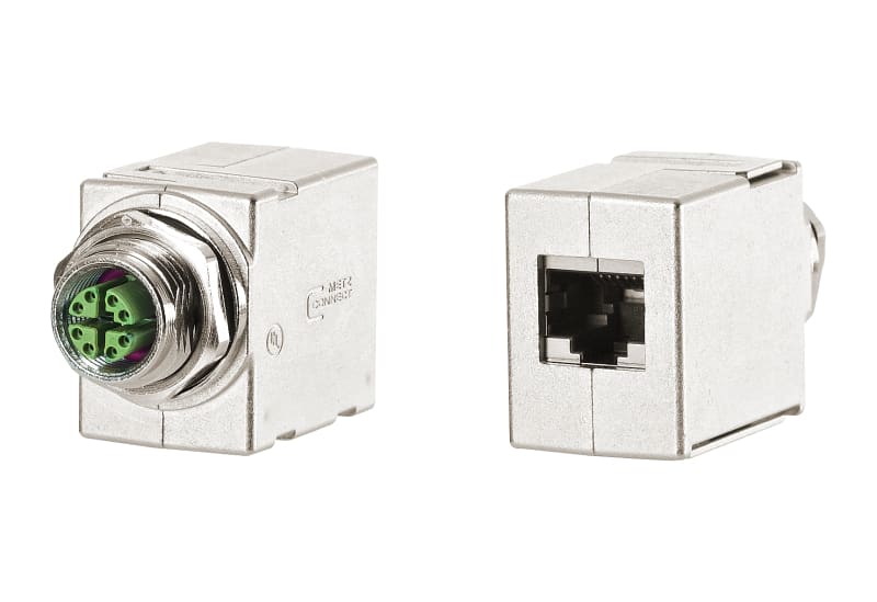 METZ CONNECT - Schrankdurchführung M12 RJ45gerade, X-kodiert