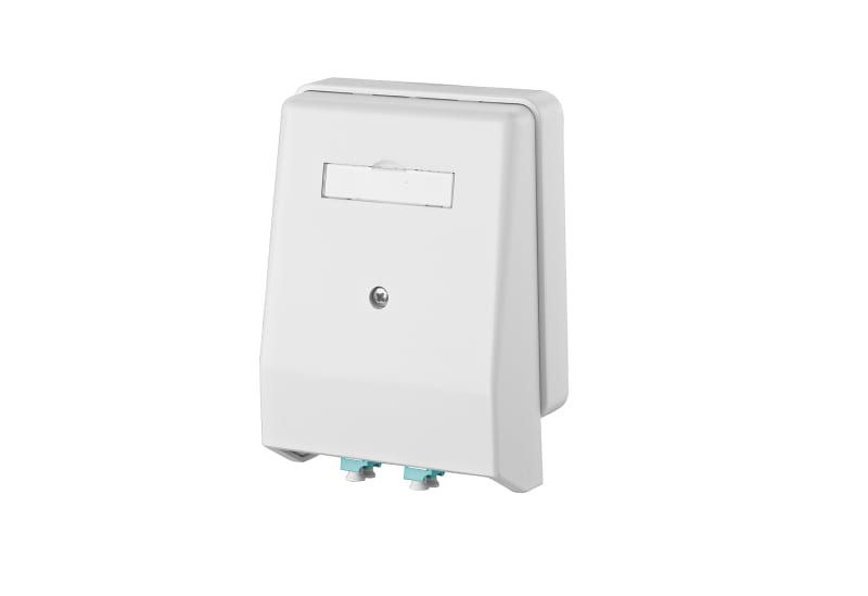 METZ CONNECT - OpDAT 4 AP 2xLC-D OM3 (aqua) reinweiß