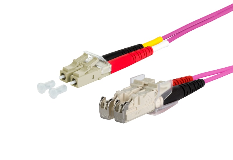 METZ CONNECT - OpDAT PK LC-D/2xE2000 G50/125 OM4 BR 2x2,0 mm violett 5,0 m