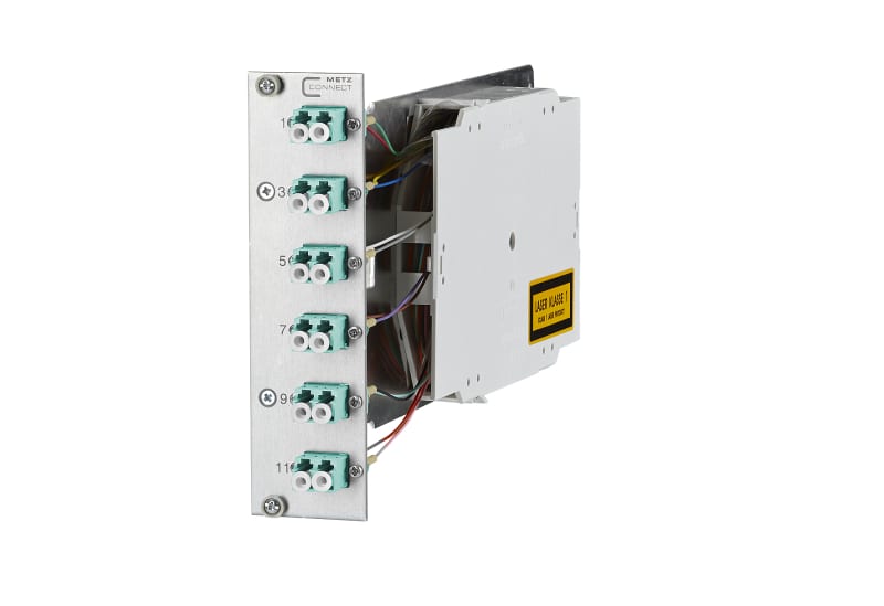METZ CONNECT - OpDAT CM 3HE/7TE 6xLC-D OM3 12 Pigt/16 Kup/aqua/Keramik