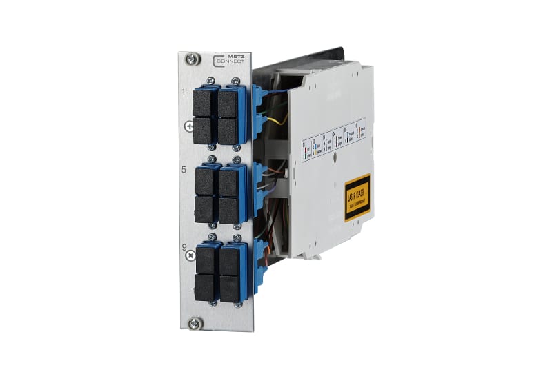 METZ CONNECT - OpDAT CM 3HE/7TE 6xSC-D OS2 12 Pigt/6 Kup/blau/Keramik
