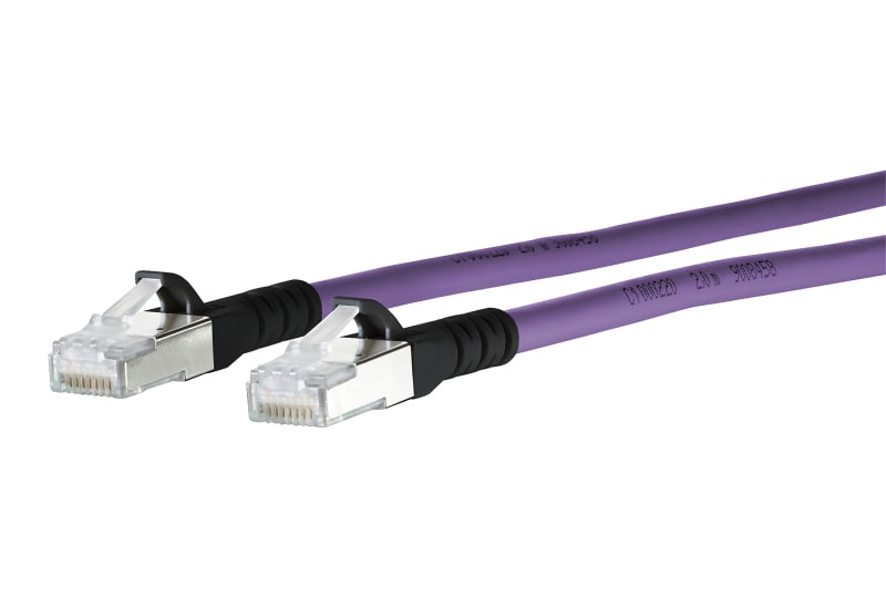 METZ CONNECT - Patchkabel Kat.6A S/FTP halogenfrei LSHF(LSOH) 0,5m lila