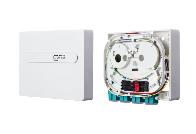 METZ CONNECT - OpDAT ADT LWL-Anschlusseinheit splice 4xSC-S OM3 RAL9010