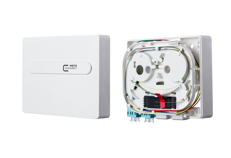 METZ CONNECT - OpDAT ADT LWL-Anschlusseinheit splice 2xLC-D OM3 RAL9010