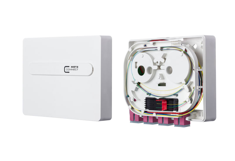 METZ CONNECT - OpDAT ADT LWL-Anschlusseinheit splice 4xSC-S OM4 RAL9010