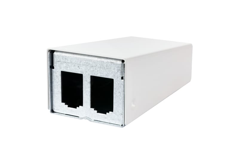 METZ CONNECT - Modul AP-Gehäuse 2 Port reinweiß, unbestückt