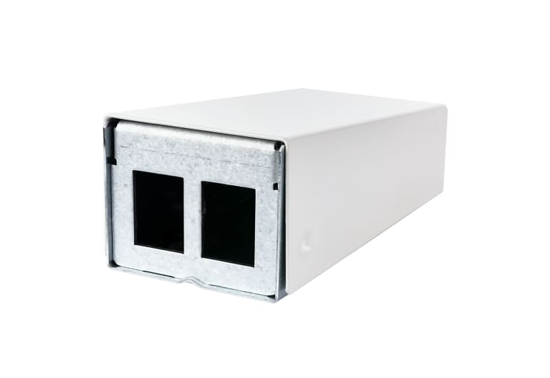 METZ CONNECT - Keystone AP-Gehäuse 2 Port reinweiß, unbestückt