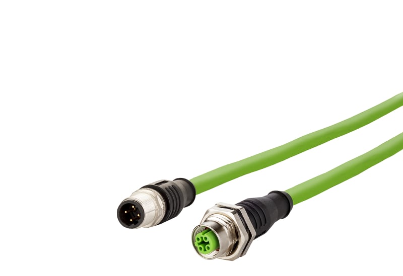 METZ CONNECT - Verbindungsleitung - M12 Buchse ger. 4-pol., D-kodiert 1,0 m