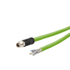 METZ CONNECT - Anschlussleitung M12, X-kodiert, 1,0 m M12 Stecker gerade