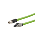 METZ CONNECT - Verbindungsleitung M12, X-kodiert, 5,0 m M12 Stecker gerade