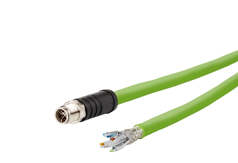 METZ CONNECT - Anschlussleitung M12 Stecker gerade - 8-polig,X-kodiert 2,0m