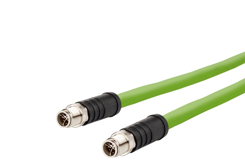 METZ CONNECT - Verbindungsleit. M12 Stecker ger. torsionsbeständig, 8-polig